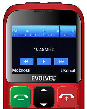 Obrázek EVOLVEO EasyPhone ET, mobilní telefon pro seniory s nabíjecím stojánkem, červená