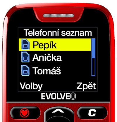 Obrázek EVOLVEO EasyPhone, mobilní telefon pro seniory s nabíjecím stojánkem, červená