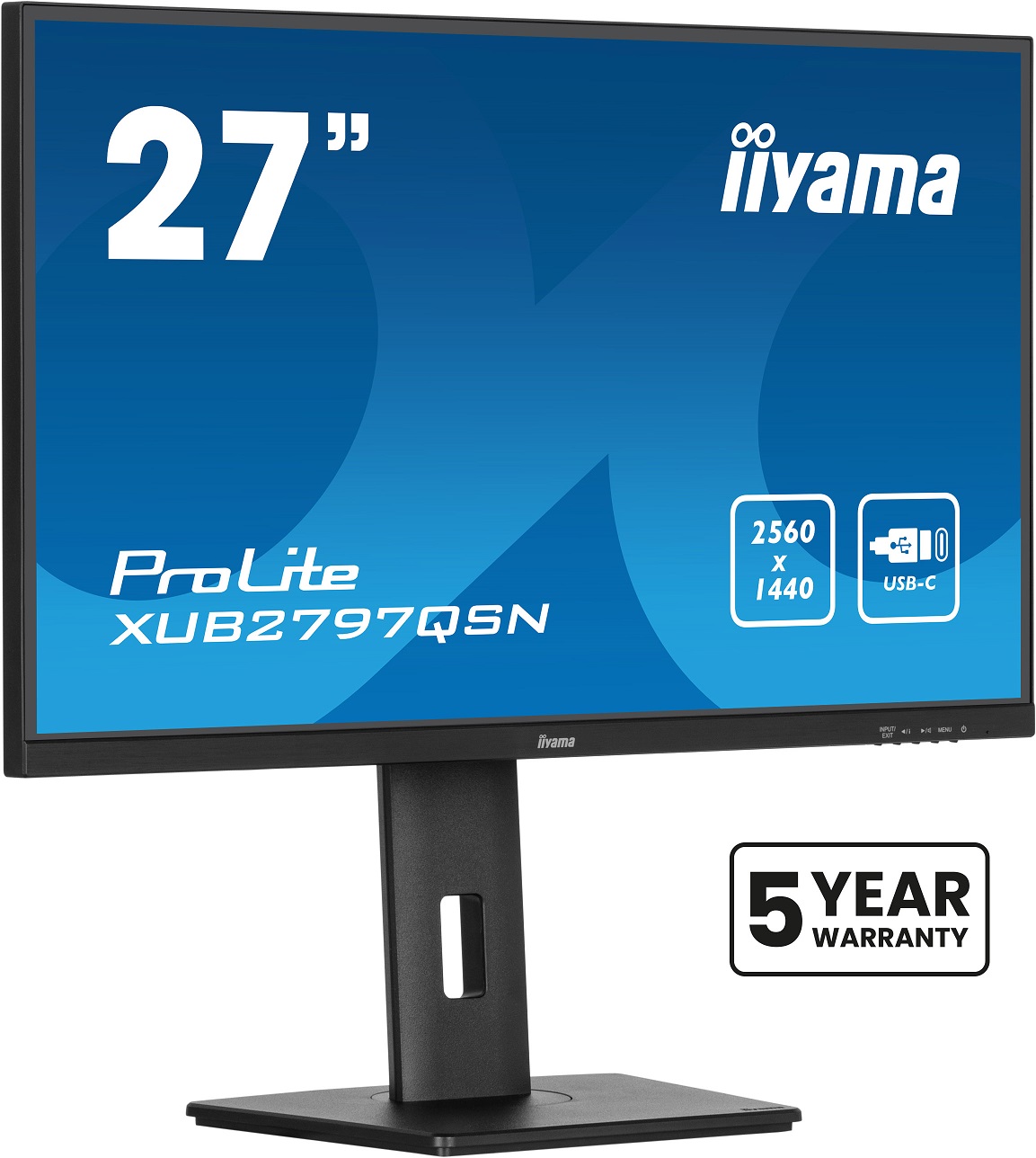 Obrázek iiyama ProLite/XUB2797QSN-B2/27"/IPS/QHD/100Hz/1ms/Black/3R