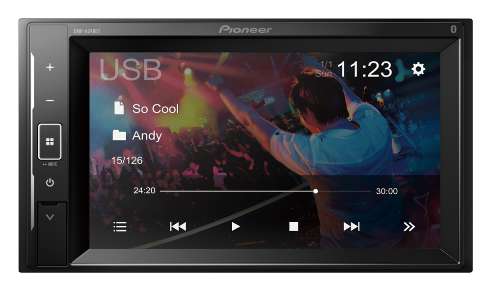 Obrázek Pioneer DMH-A240BT 2DIN autorádio s LCD displejem a Bluetooth