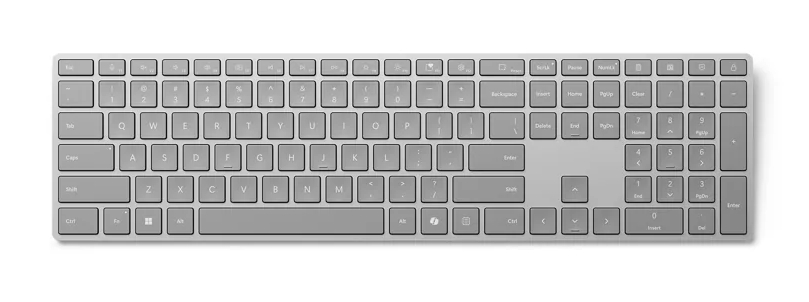 Obrázek Microsoft Surface Keyboard (2. edice)/Bezdrátová Bluetooth/US layout/Šedá