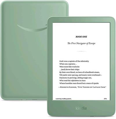 E-book Amazon Kindle Touch 2024 (16 GB), matcha, s reklamou