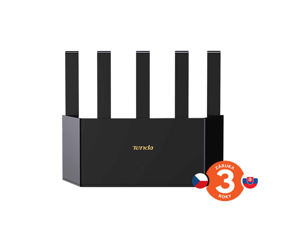 Obrázek Tenda TX12L Pro AX3000 WiFi 6 Mesh Router, 1x GWAN, 3x GLAN, IPv6, 5x 6dBi, WPA 3, CZ app