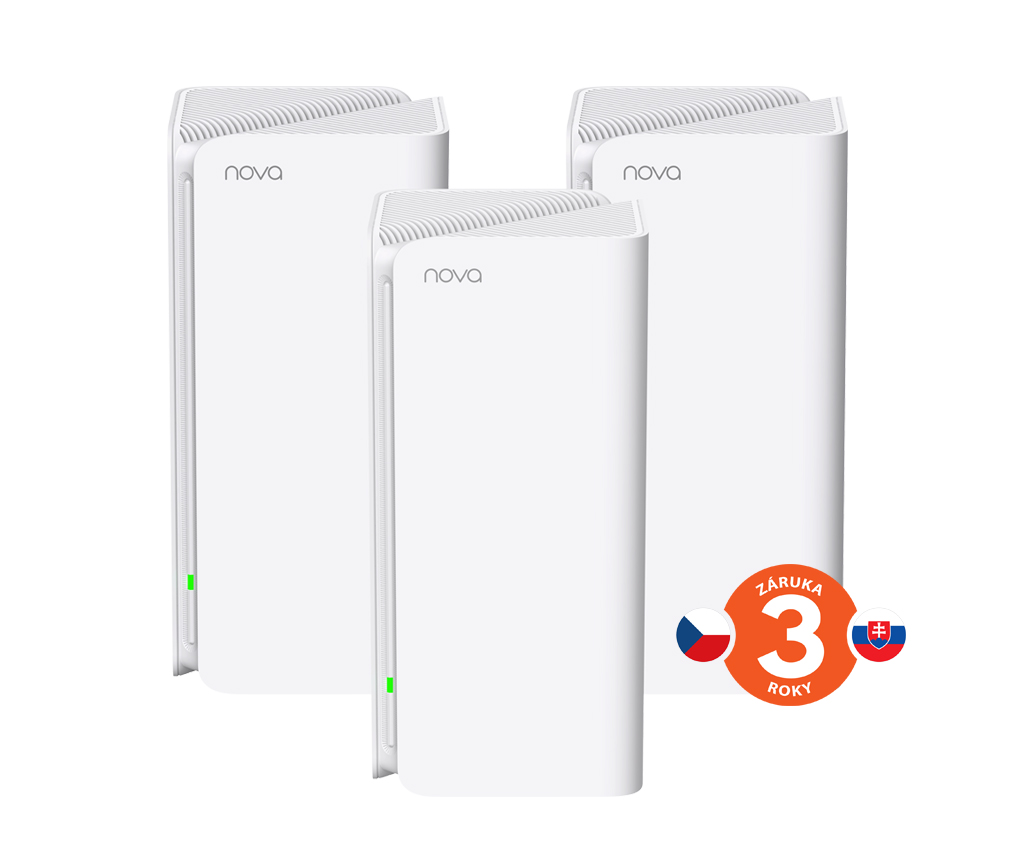 Obrázek Tenda Nova MX15 Pro (3-pack) WiFi 6 AX5400 Mesh Gigabit system, 9x GLAN/GWAN, WPA3, VPN, CZ app