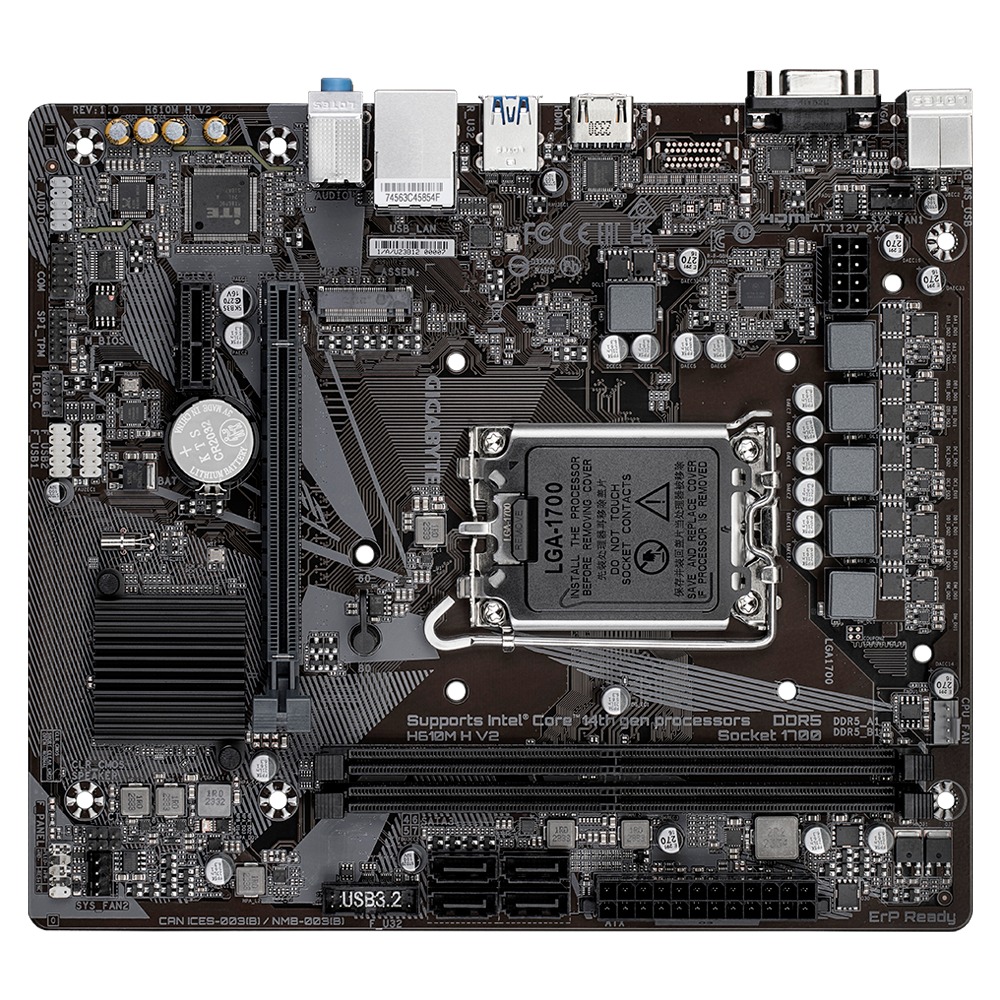 Obrázek GIGABYTE H610M H V2/LGA 1700/mATX