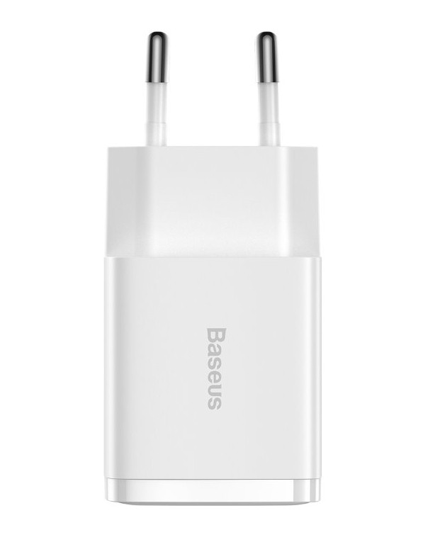 Obrázek Baseus nabíječka do sítě Compact 2xUSB 10,5W bílá