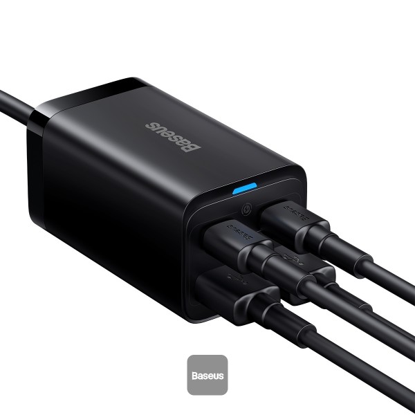 Obrázek Baseus rychlonabíječka do sítě GaN3 Pro, 2x USB-C, 2x USB 65W černá