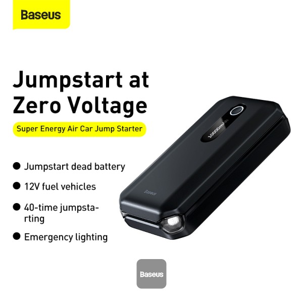 Obrázek Baseus power banka Super Energy Air 10000 mAh se startovacími kabely černá