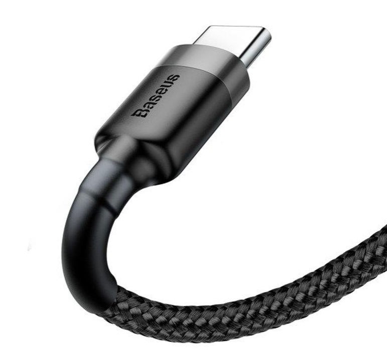 Obrázek Baseus datový kabel Cafule USB-C 3m 2A šedo-černý