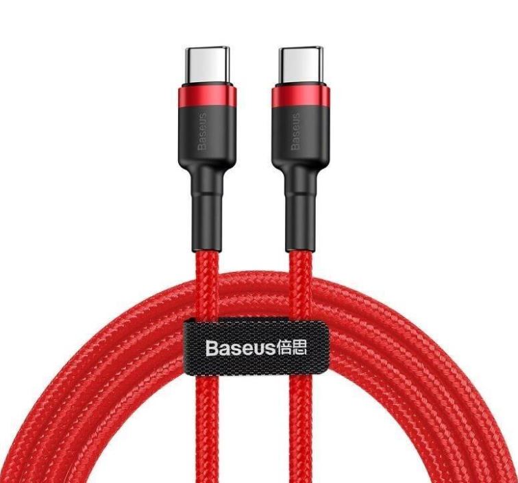 Baseus datový kabel Cafule USB-C/USB-C PD2.0 2m 60W (20V 3A) červený