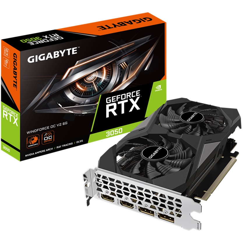 Obrázek GIGABYTE GeForce RTX 3050 WINDFORCE V2/OC/6GB/GDDR6