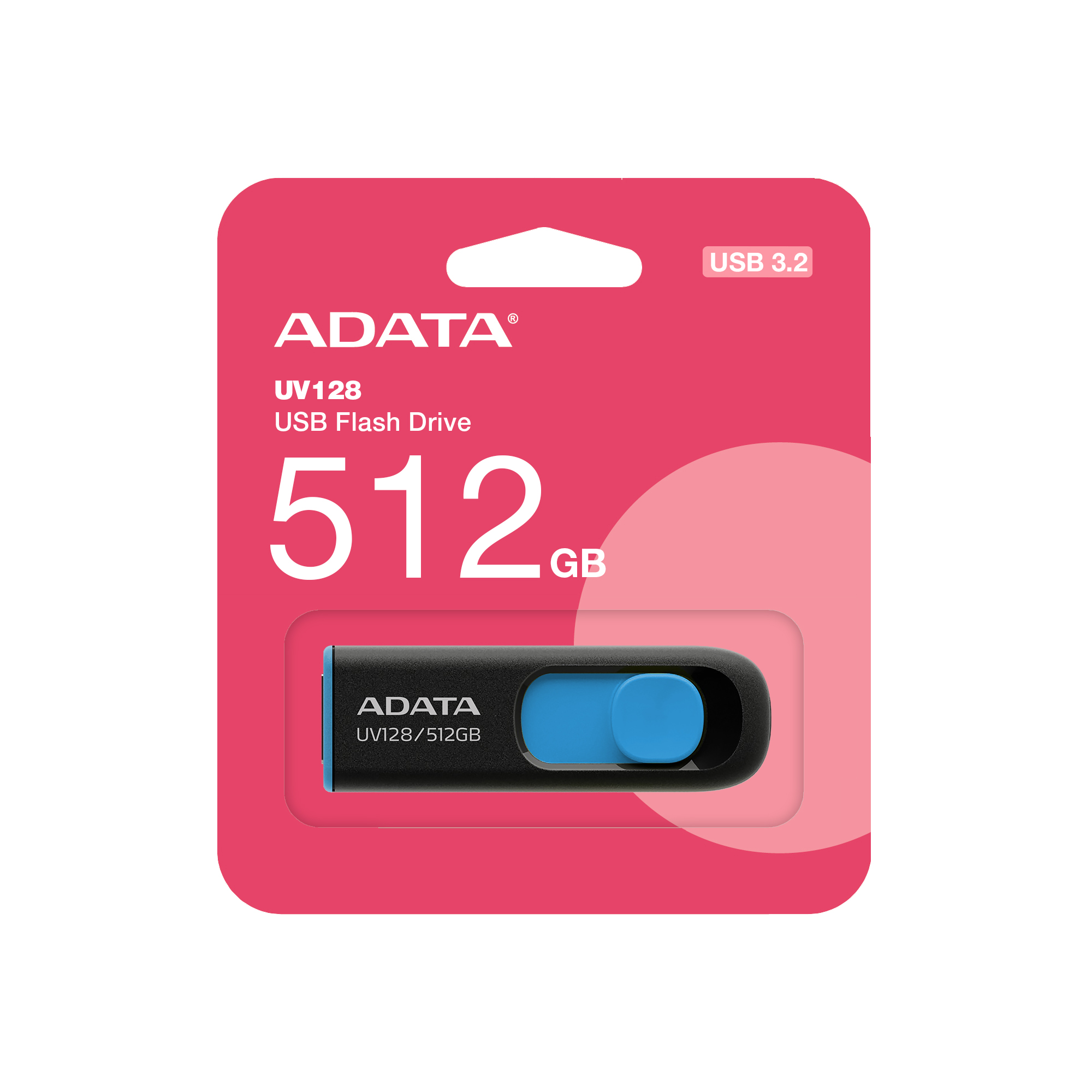 Obrázek ADATA UV128/512GB/USB 3.0/USB-A/Modrá