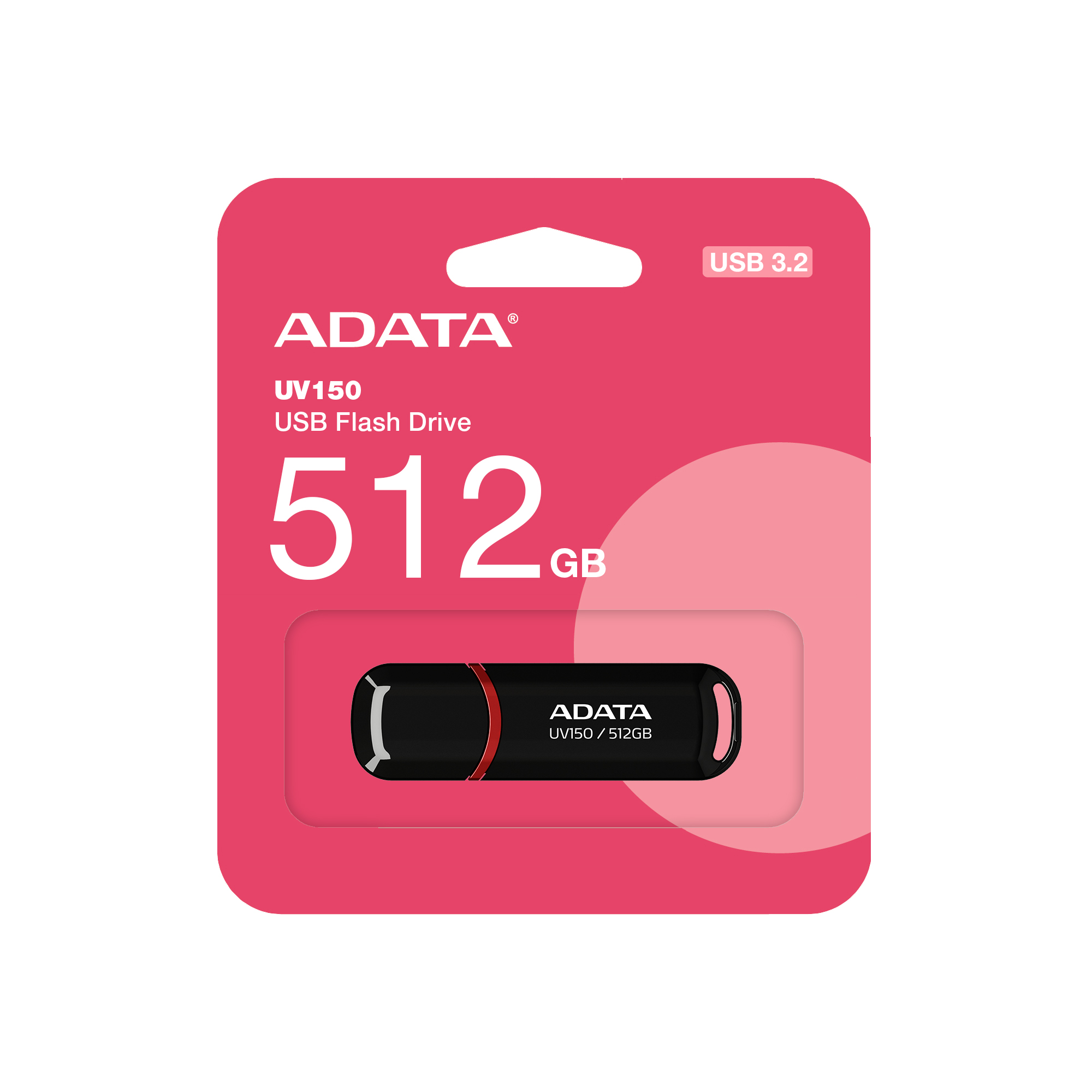 Obrázek ADATA UV150/512GB/USB 3.2/USB-A/Černá