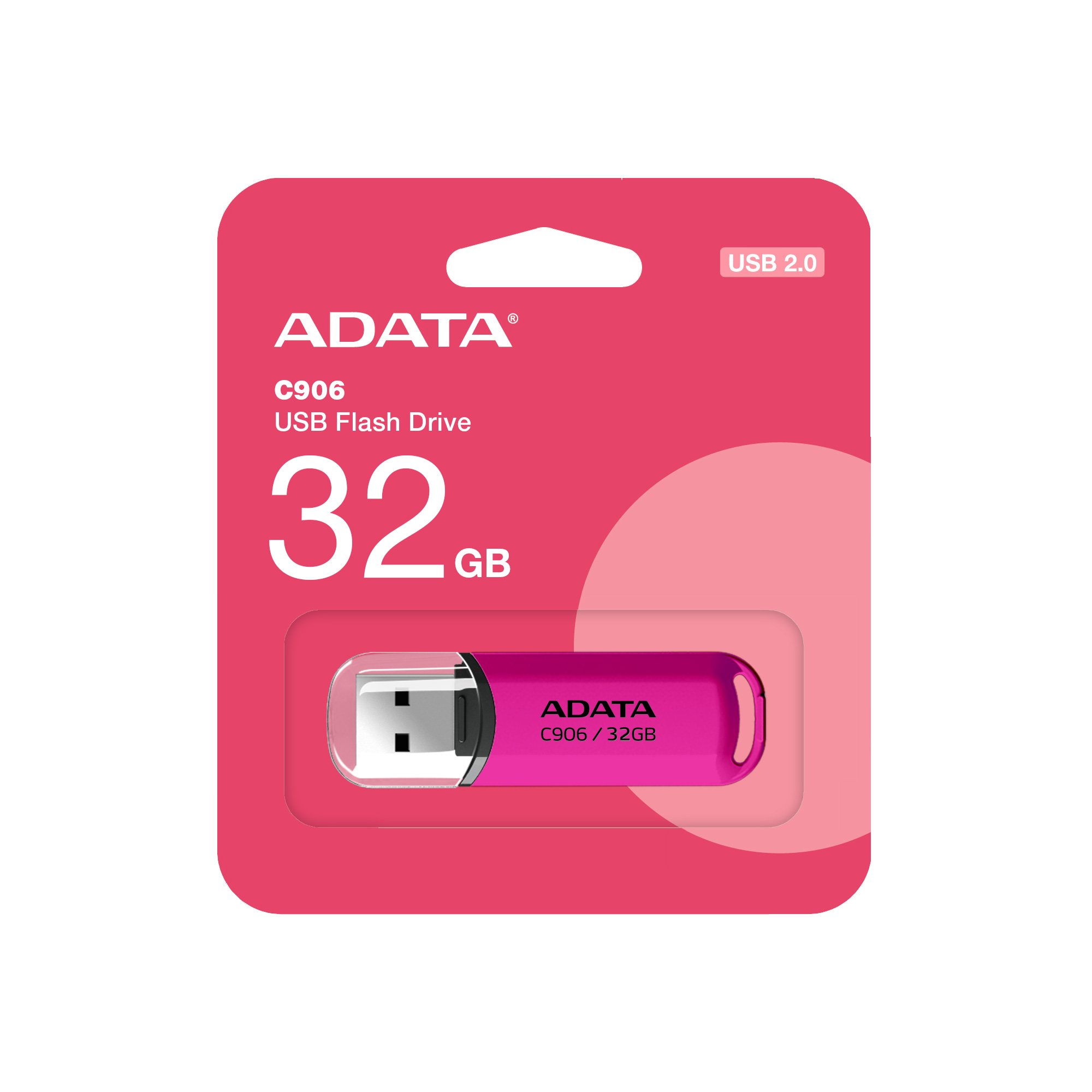 Obrázek ADATA C906/32GB/USB 2.0/USB-A/Růžová