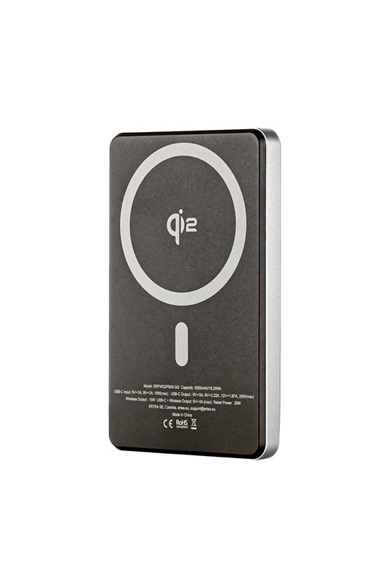 Obrázek ER POWER Qi2 Dual PowerBank 5000mAh with USB-C - Space Gray