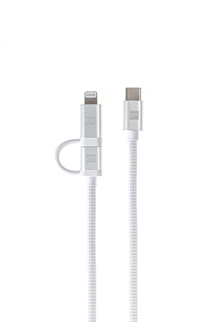 Dual Cable USB-C C/L Mfi 100cm white