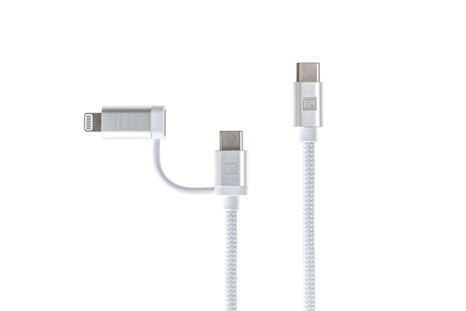 Obrázek Dual Cable USB-C C/L Mfi 100cm white