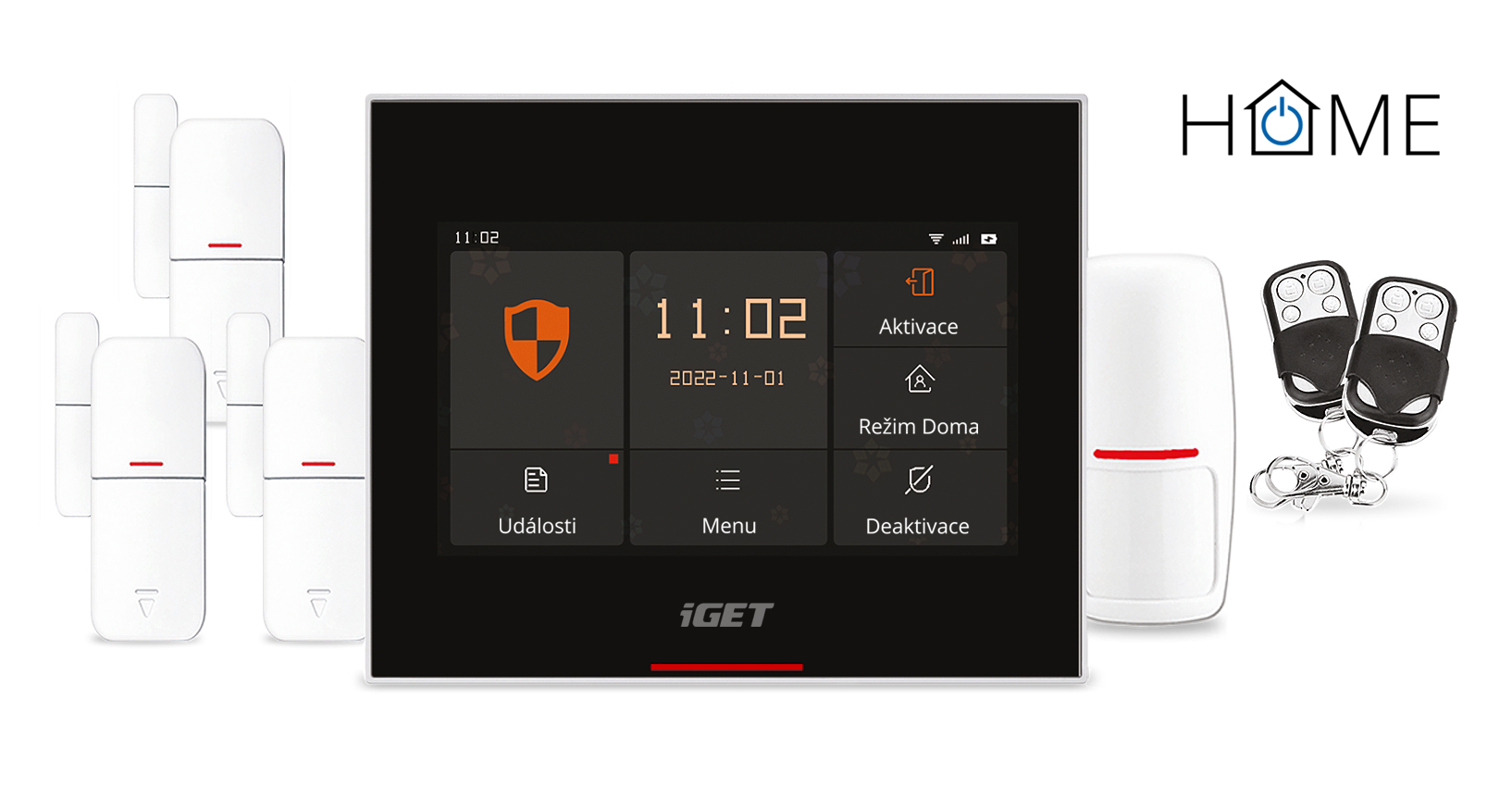 Obrázek iGET HOME X5 Advanced - Inteligentní Wi-Fi/GSM alarm,v aplikaci i ovládání IP kamer a zásuvek,CZ app